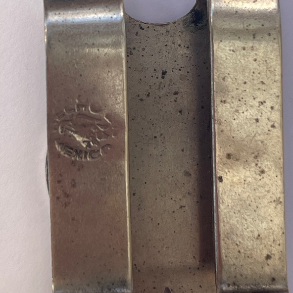 Sterling silver Abalone money clip Mexico vintage - Picture 11 of 12